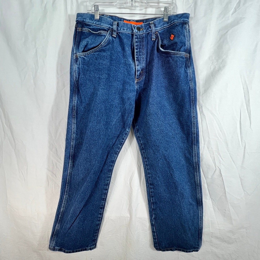 Wrangler FR Jeans‎ Men's 36x30 Blue Denim Flame Resistant CAT2 2112 Workwear